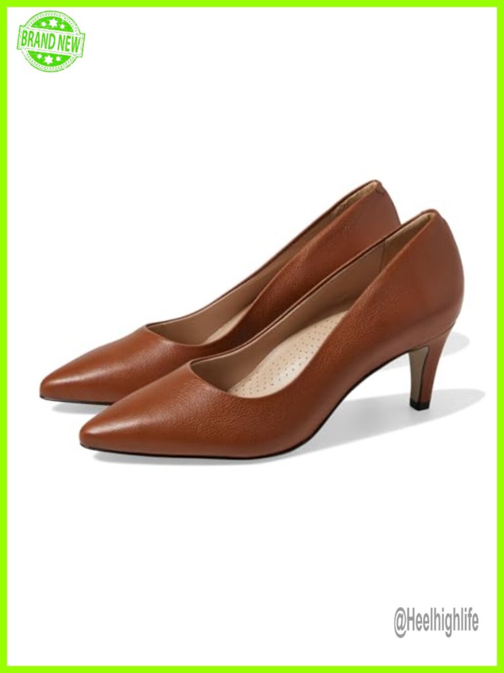 Calf Leather 2.5" Stiletto Pump Cushioned Closed Toe